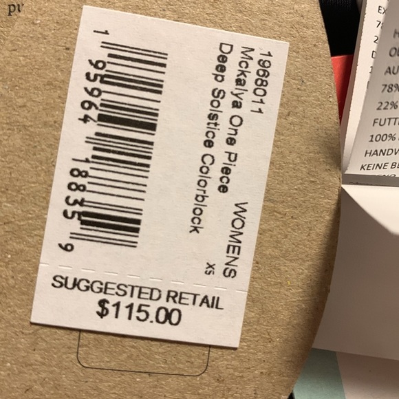 NWT Prana McKalya One-Piece Swimsuit UPF 50 - Picture 6 of 6